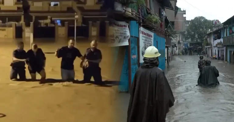 বন্যায় পানিবন্দি বাসিন্দা